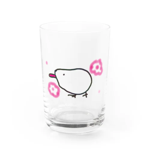 お花としろぶんちょうです Water Glass