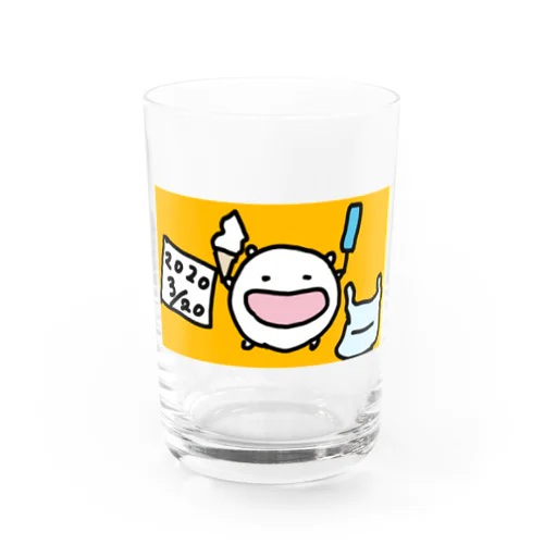 心置きなくアイスを食うと決心したねこです Water Glass