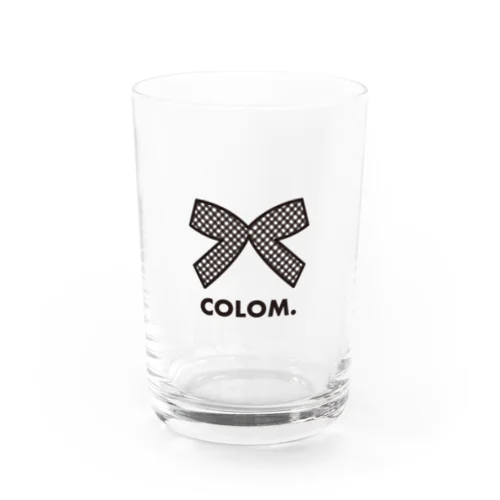 【コロ。COLOM.】ロゴ！チェック！リボンデザイン。人気りぼんグッズ！ グラス