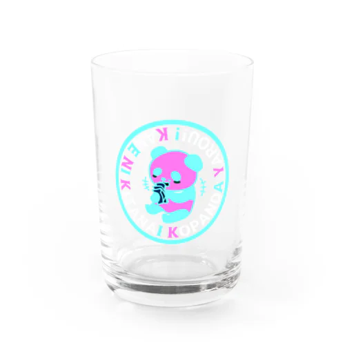 金に汚い子パンダ野郎変色 Water Glass