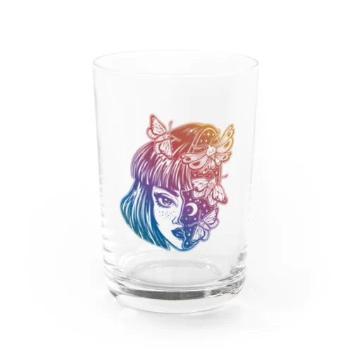 girl knows the world Water Glass