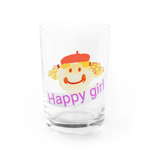 happy girl Water Glass