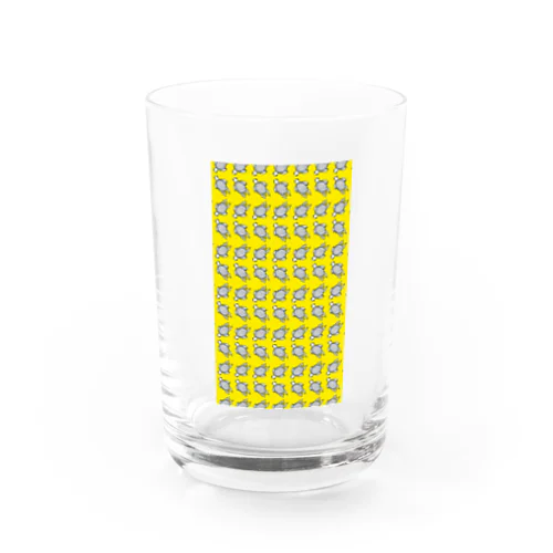白黒かめちゃん フルグラフィック黄色 グラス