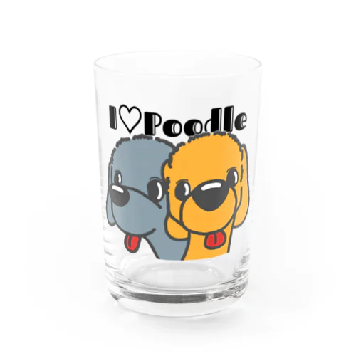 I Love Poodle（仲良し） Water Glass