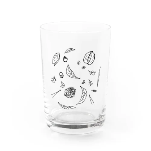 森の調べ　モノクロ Water Glass