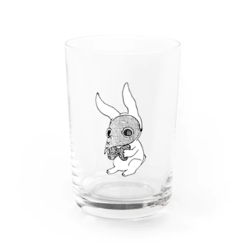 おめかしペストマスクうさぎ Water Glass