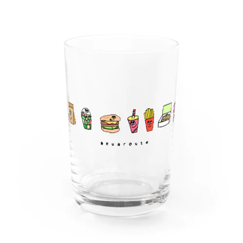 akuaroute ファストフード柄　 Water Glass
