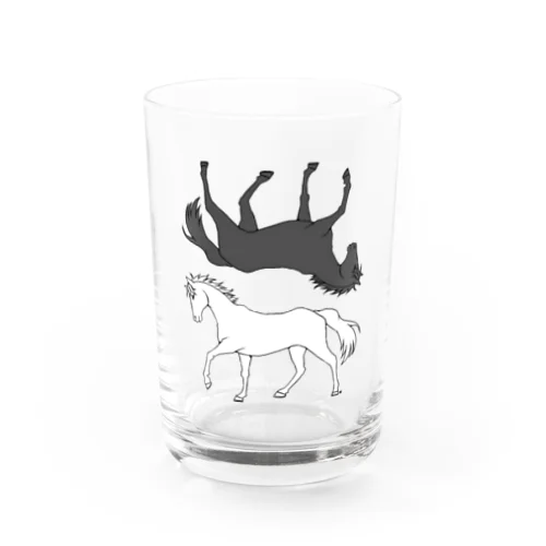 Black and White Water Glass