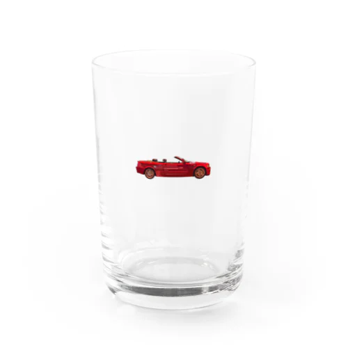 外国の赤い車 Water Glass