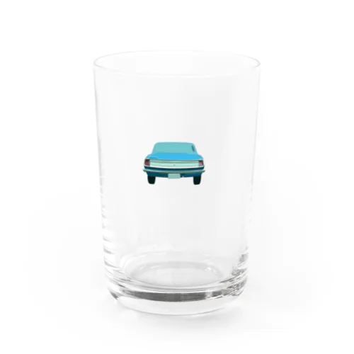 外国の青い車 Water Glass