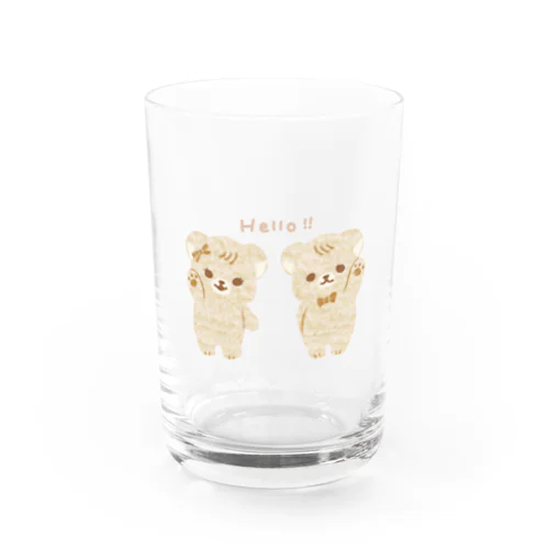 Hello！のコップ Water Glass