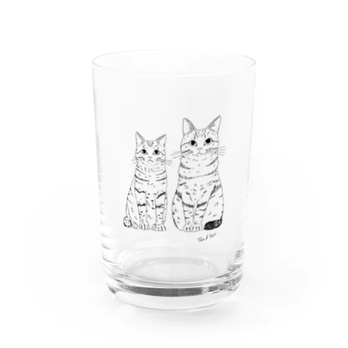 実家猫のカイとぽん Water Glass