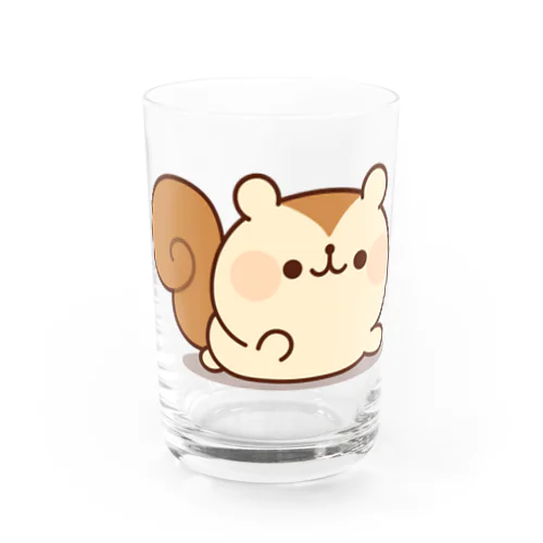 甘えんぼリスさん　ごろんver. Water Glass