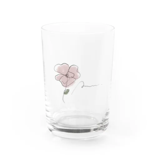 可愛らしい繊細な花 Water Glass