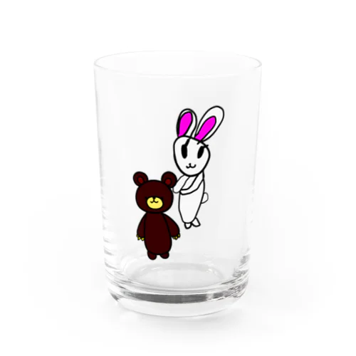 娘の絵シリーズ～rabbit＆bear～ Water Glass