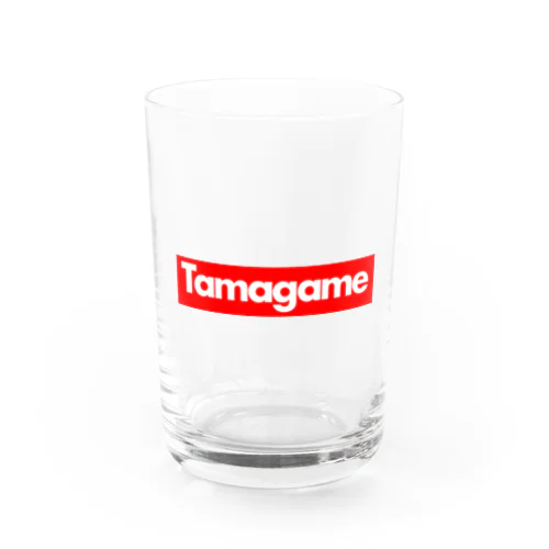 tamagameボックスロゴ赤 Water Glass