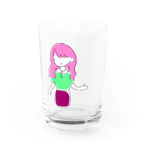 ピンク髪の女 Water Glass