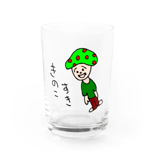 キノコ好き Water Glass