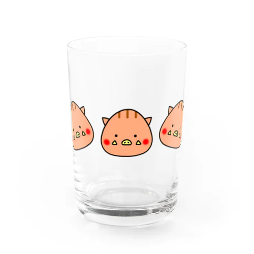 3匹のいのっちょさん Water Glass