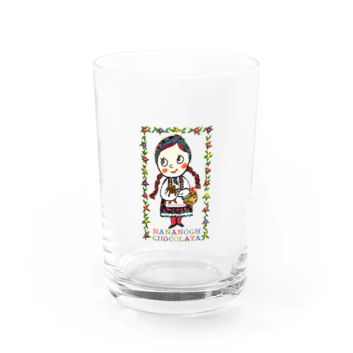 おにんぎょう遊び　ロゴ Water Glass