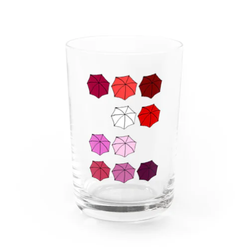 傘の花　あか Water Glass