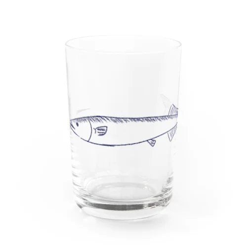 さよりちゃん_navy Water Glass