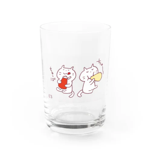 ニャンズとマヨケチャ Water Glass