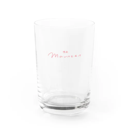 喫茶maunten logo glass 물유리