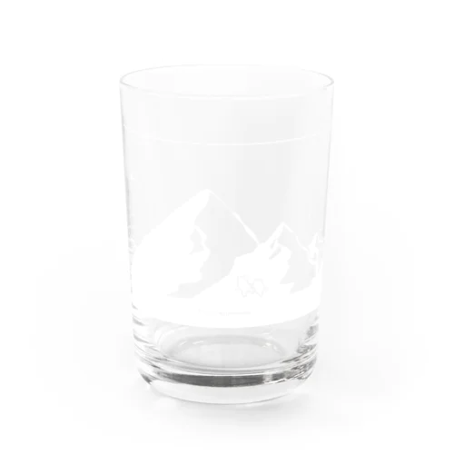 山とクマ🧸⛰White ver. Water Glass