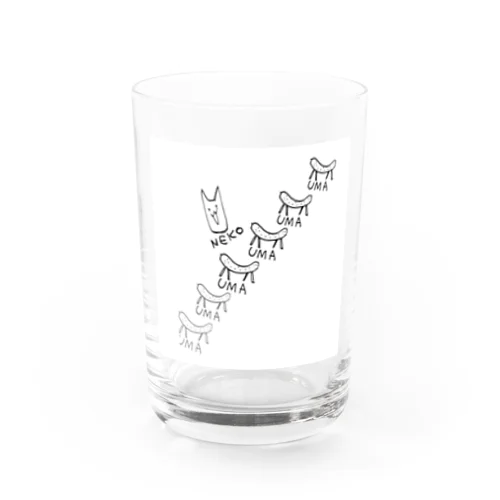 ネコ&ウマ Water Glass