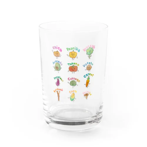 Dancing Vegetable Water Glass