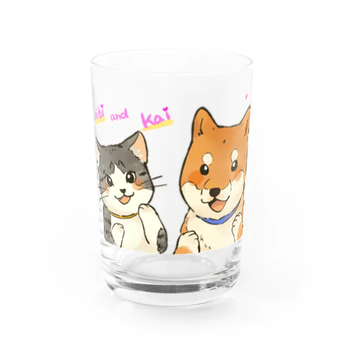 チビとカイ Water Glass