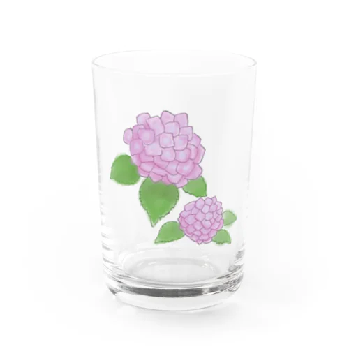 あじさい　紫 Water Glass