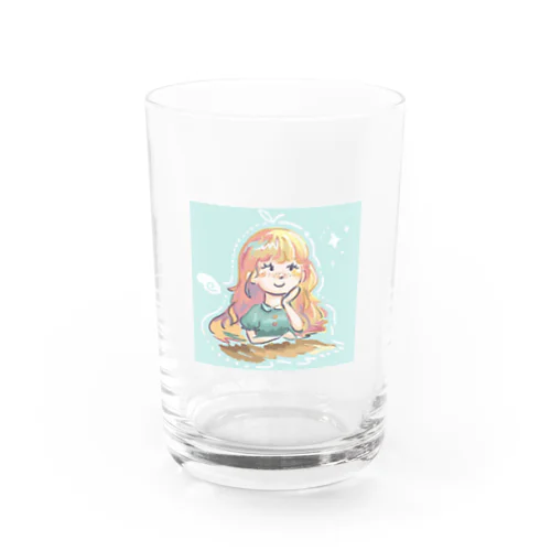 少女と落書き Water Glass