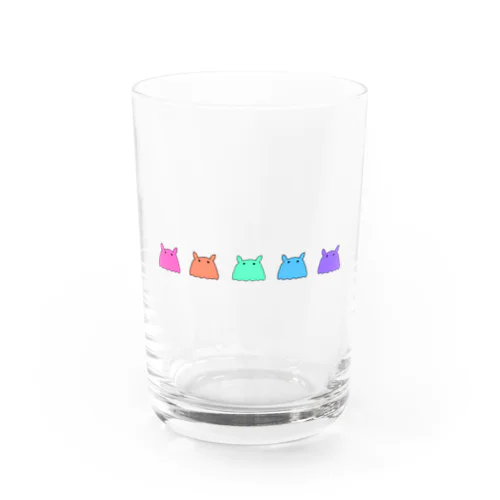 虹のメンダコちゃんず Water Glass