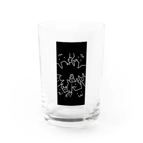 猫ねこ(黒) Water Glass
