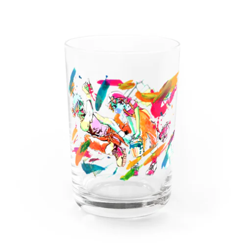 どぎつい差分オレンジ Water Glass