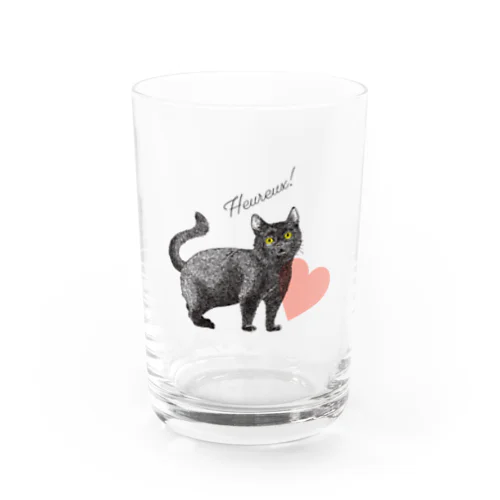 幸せの黒猫 Water Glass