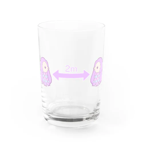 ソーシャルディスタンスゆめかわアマビエ Water Glass