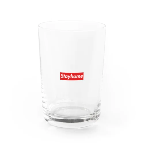 Stayhome・赤 Water Glass
