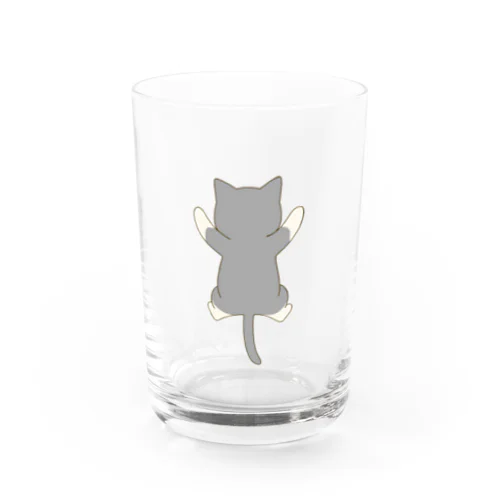 しがみつく灰白猫 Water Glass