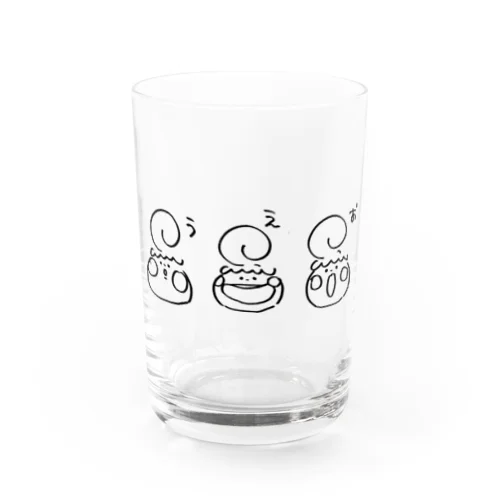 モノクロうえお Water Glass