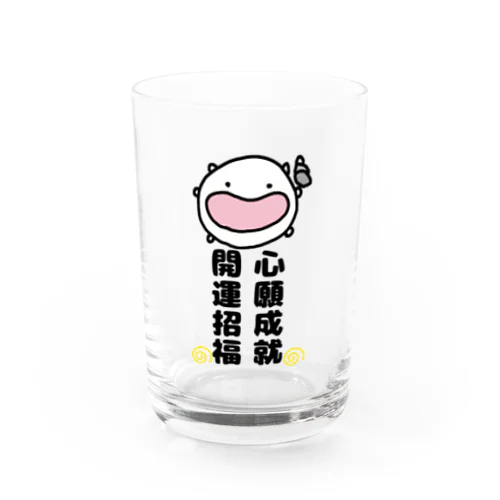 ねこねこ御守りです Water Glass