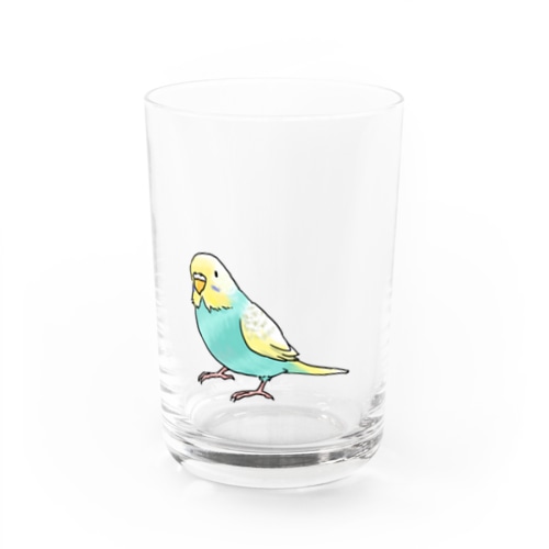 ごきげんセキセイインコ【まめるりはことり】 Water Glass