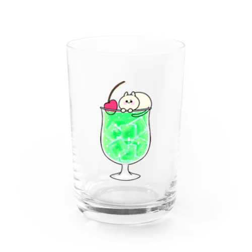 メロン猫ソーダ Water Glass