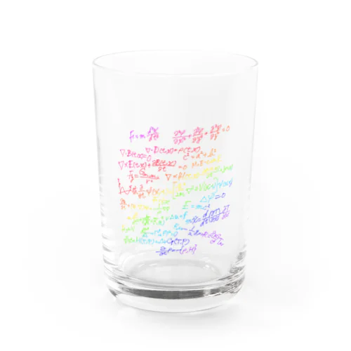 物理学方程式　カラフルver. Water Glass