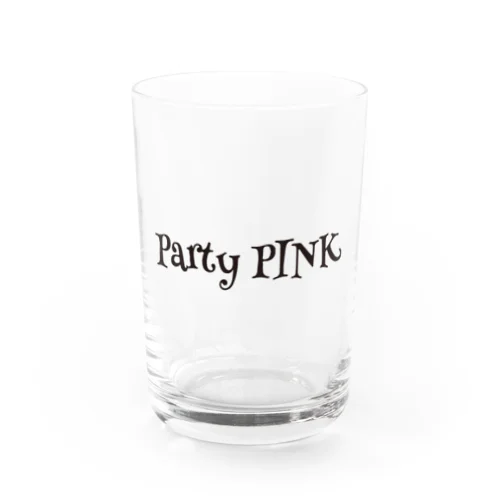 Party PINK black Water Glass