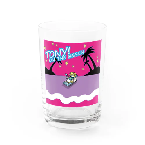 TONY! on the beach (夜) Water Glass