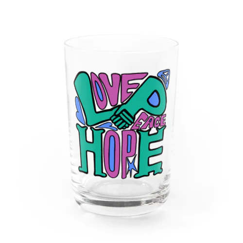 (Love×Peace)+Hope Water Glass