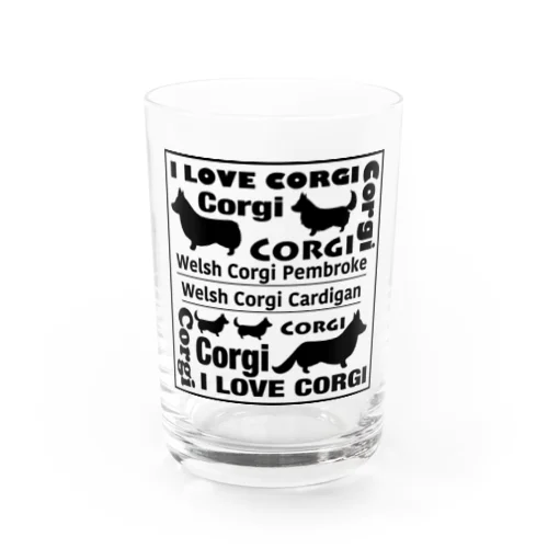 I LOVE CORGIグラス（BLACK） グラス